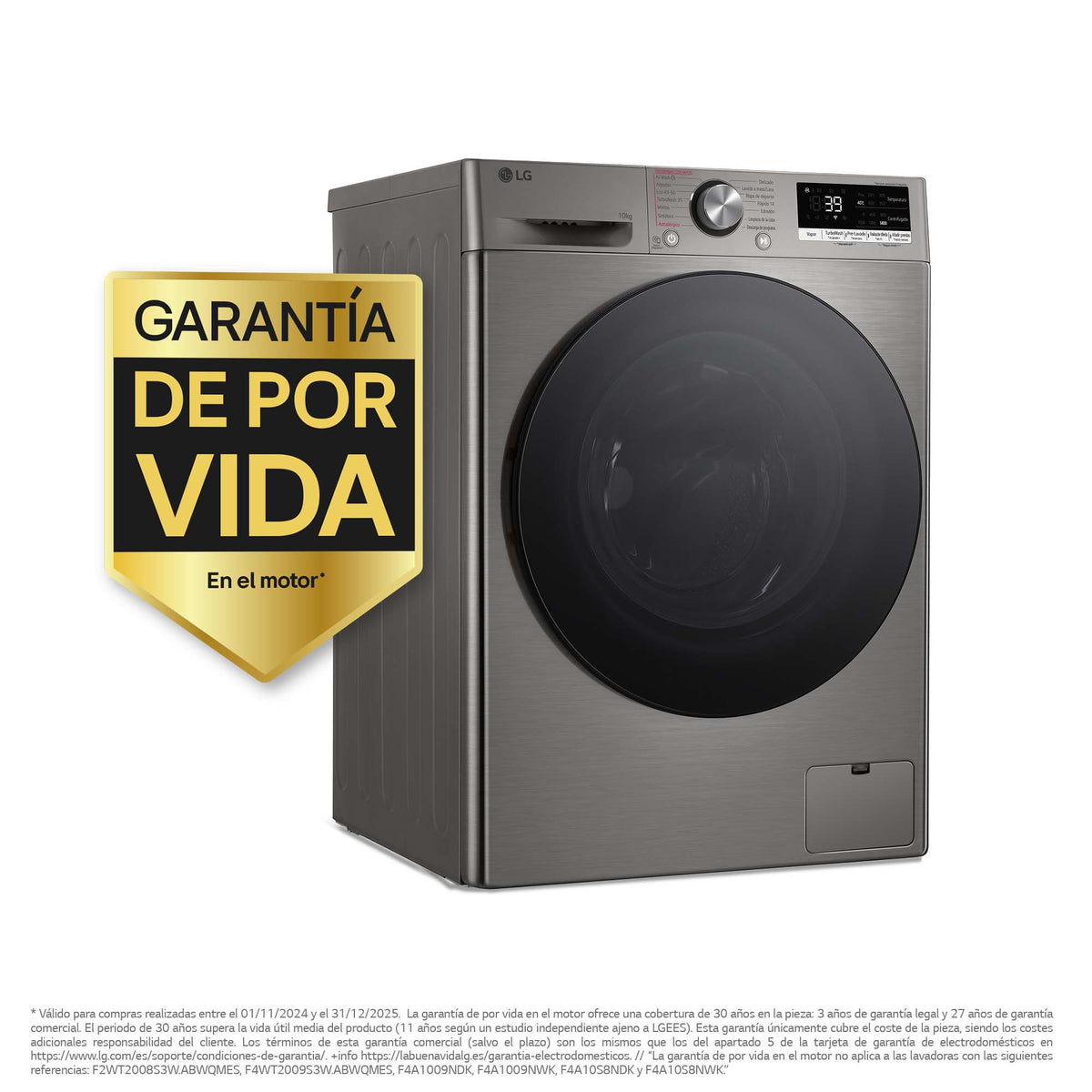 LVD. LG F4WR7010AGS 10K 1400R INOX STEAM+ WIFI