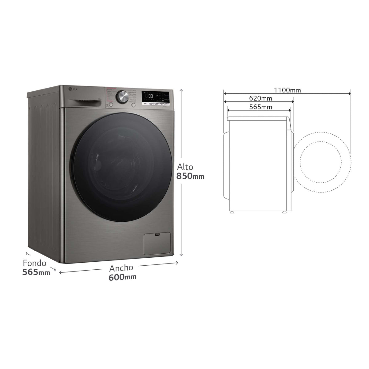 LVD. LG F4WR7010AGS 10K 1400R INOX STEAM+ WIFI