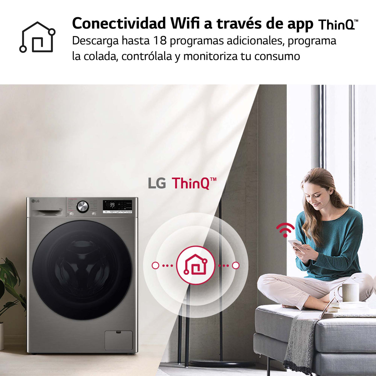 LVD. LG F4WR7010AGS 10K 1400R INOX STEAM+ WIFI