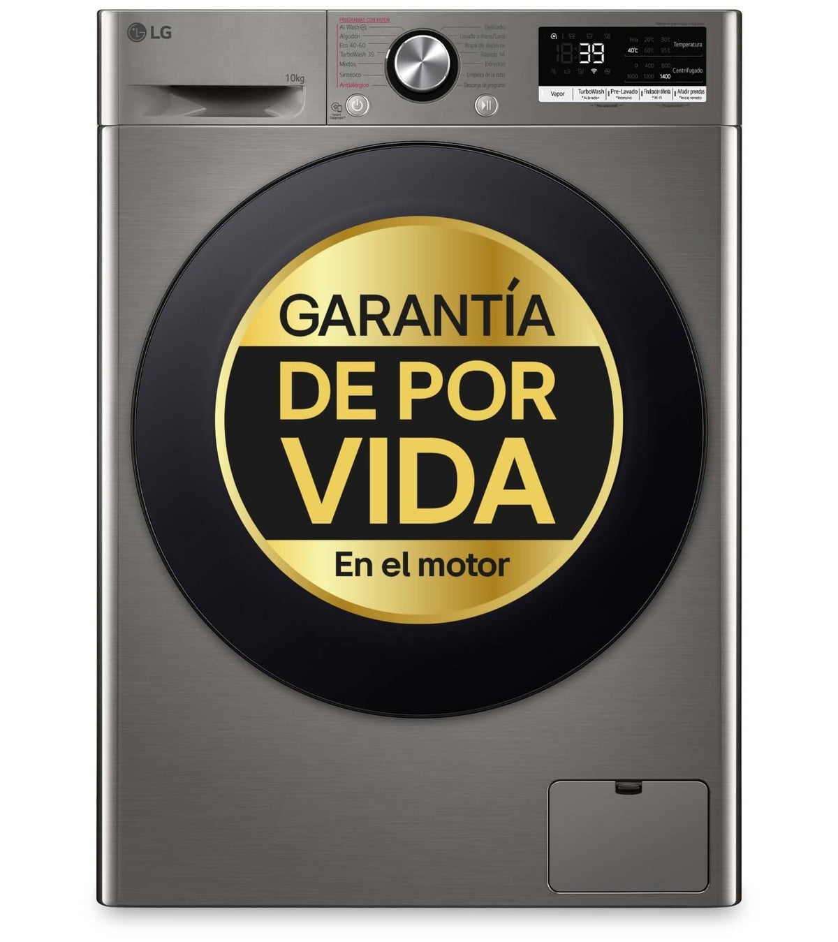 LVD. LG F4WR7010AGS 10K 1400R INOX STEAM+ WIFI