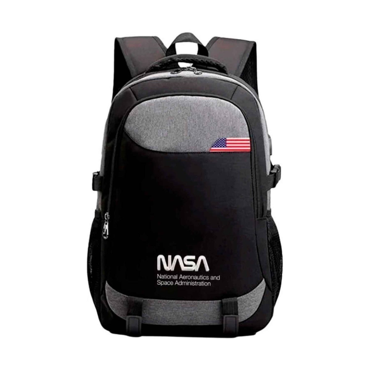 MOCHILA NASA BAG02 GRIS NEGRA