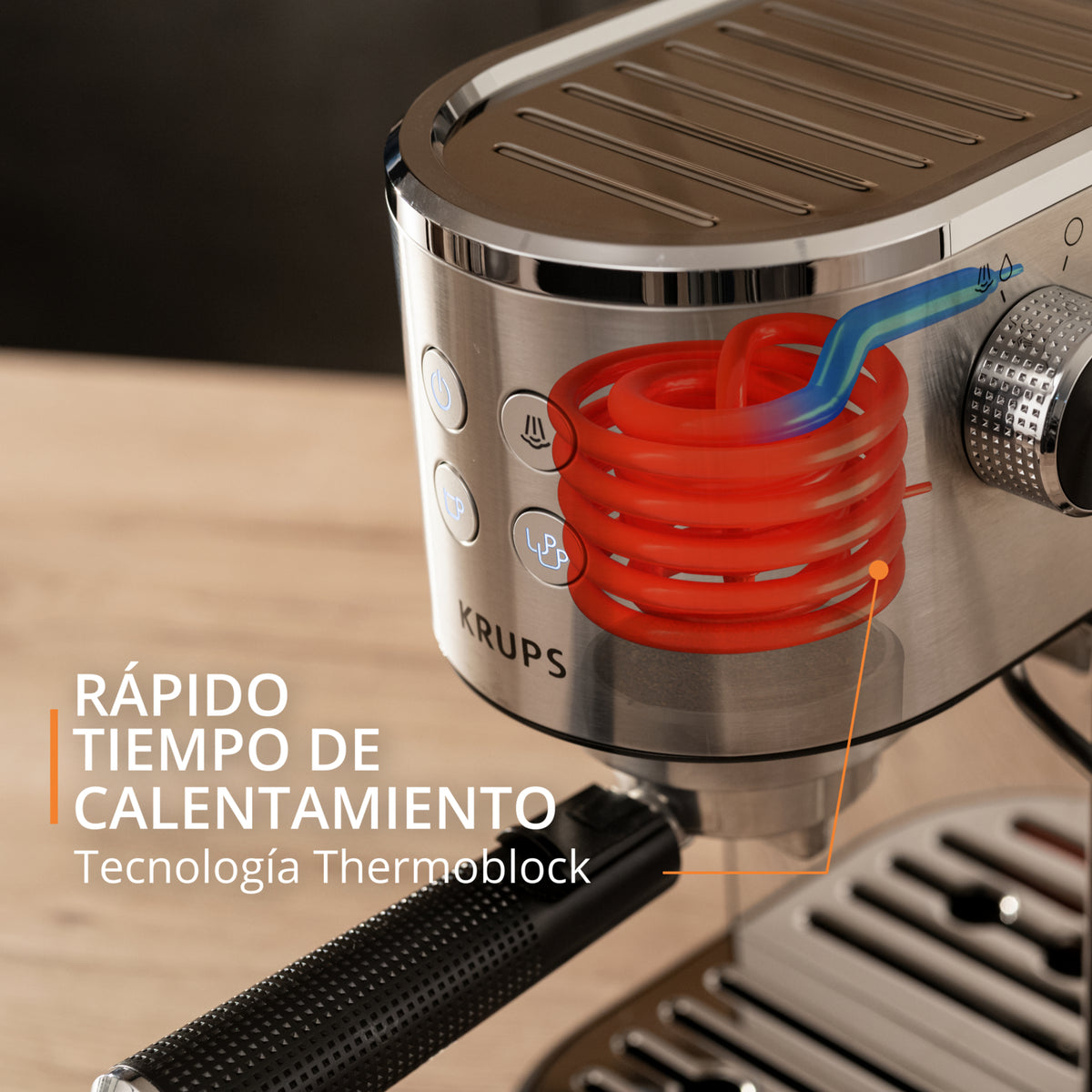 CAFET. KRUPS XP444C 15BAR 1400W BRAZO EXPRESS