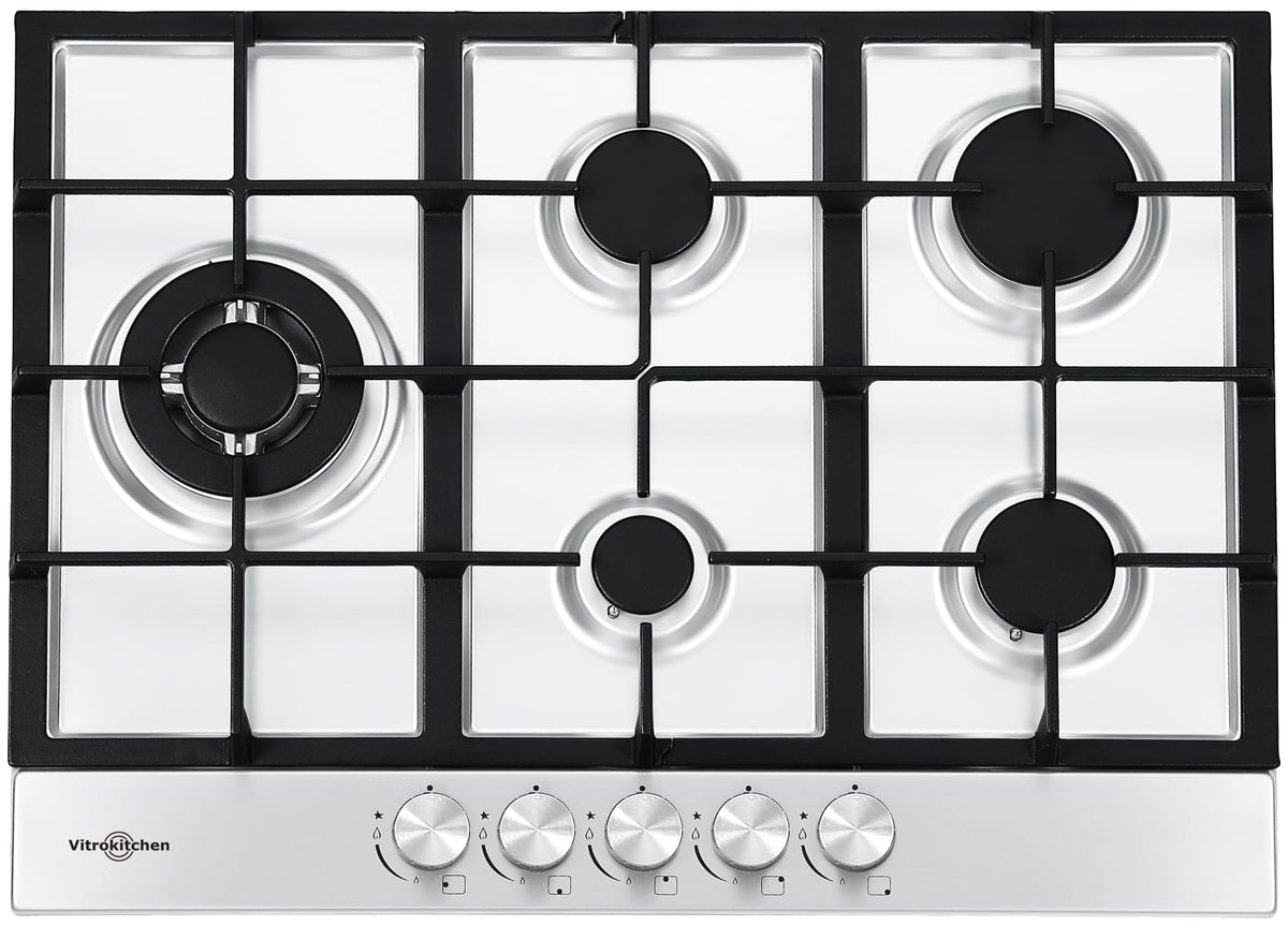 ENCIM. VITROKITCHEN EN73IN 5F 70CM GAS NAT INOX
