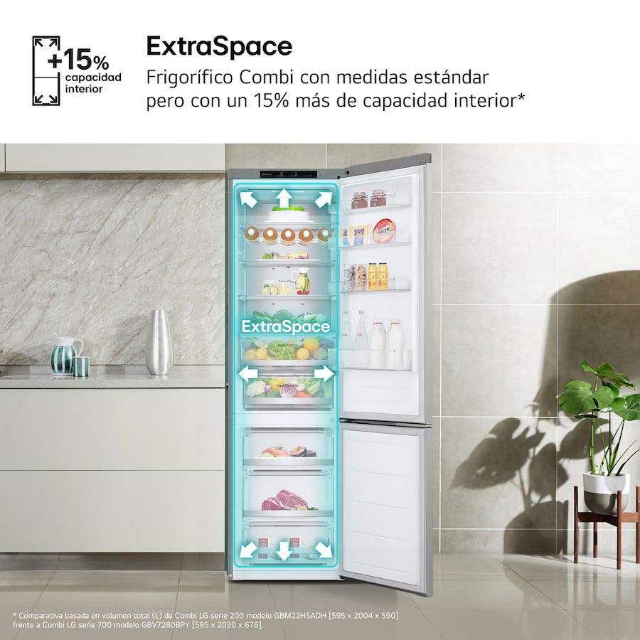 LG GBV7280BPY – vista adicional del interior