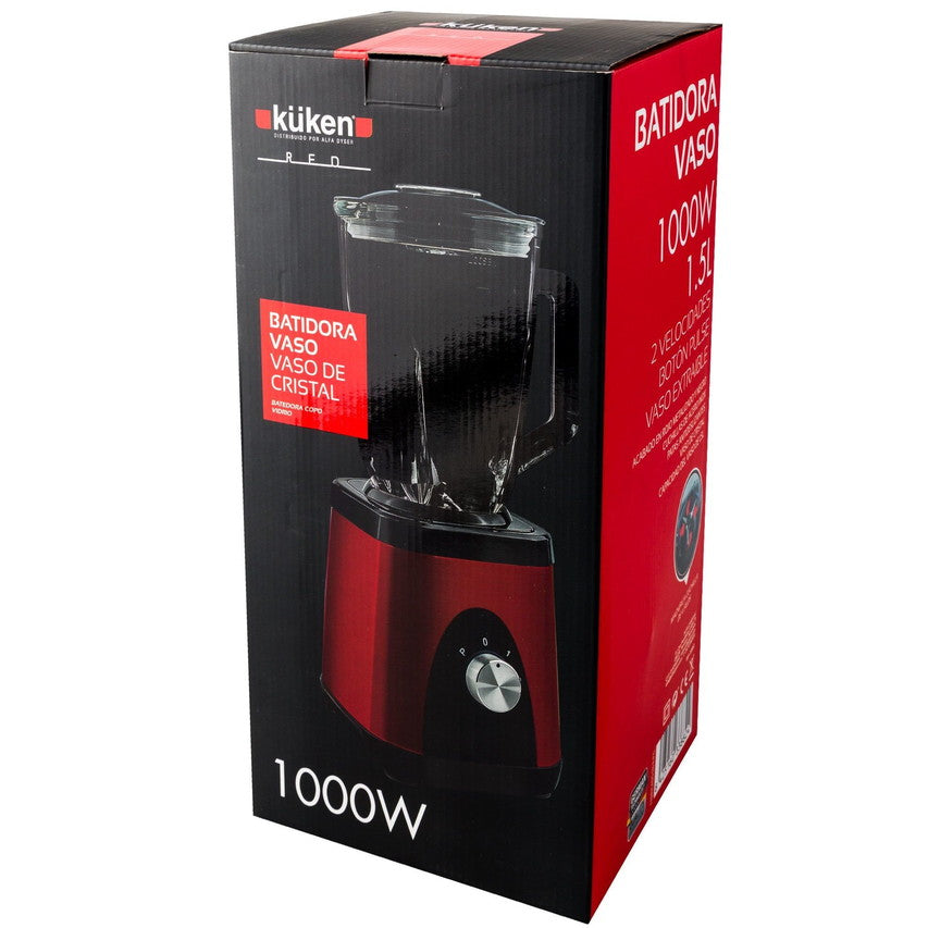 BATID. VASO KUKEN 33882 1000W 1,5L CRISTAL RED