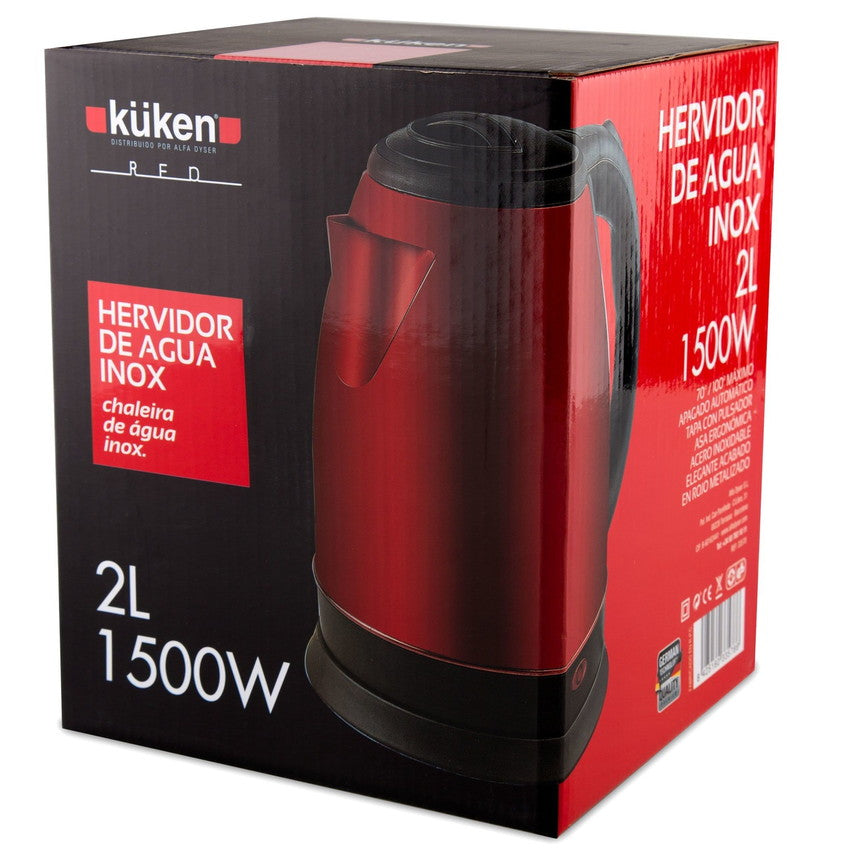 HERVIDOR KUKEN 33578 1500W 1,8L VINTAGE RED