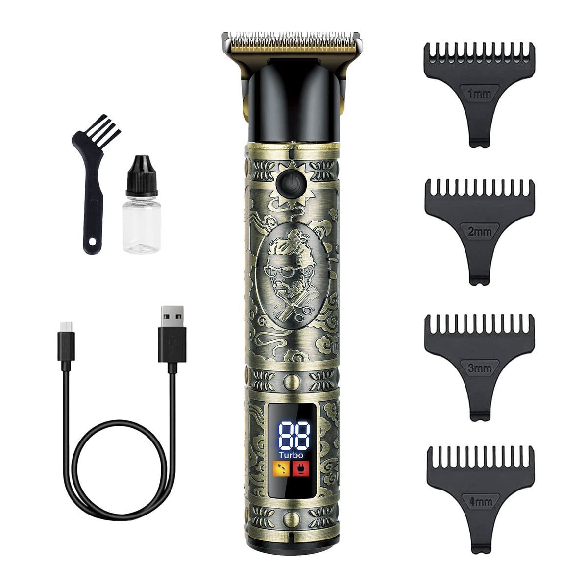 CORTAPELO KUKEN 34364 BARBA/CUERPO DORADO LCD