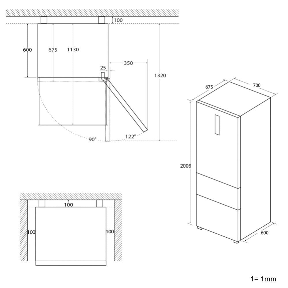 FRICOM. HAIER HTW7720DNMP 200x70x68 3P NF INOX