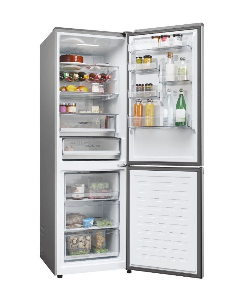 Frigorífico combi Haier HDPW5618CNPK – distribución de estantes y compartimentos