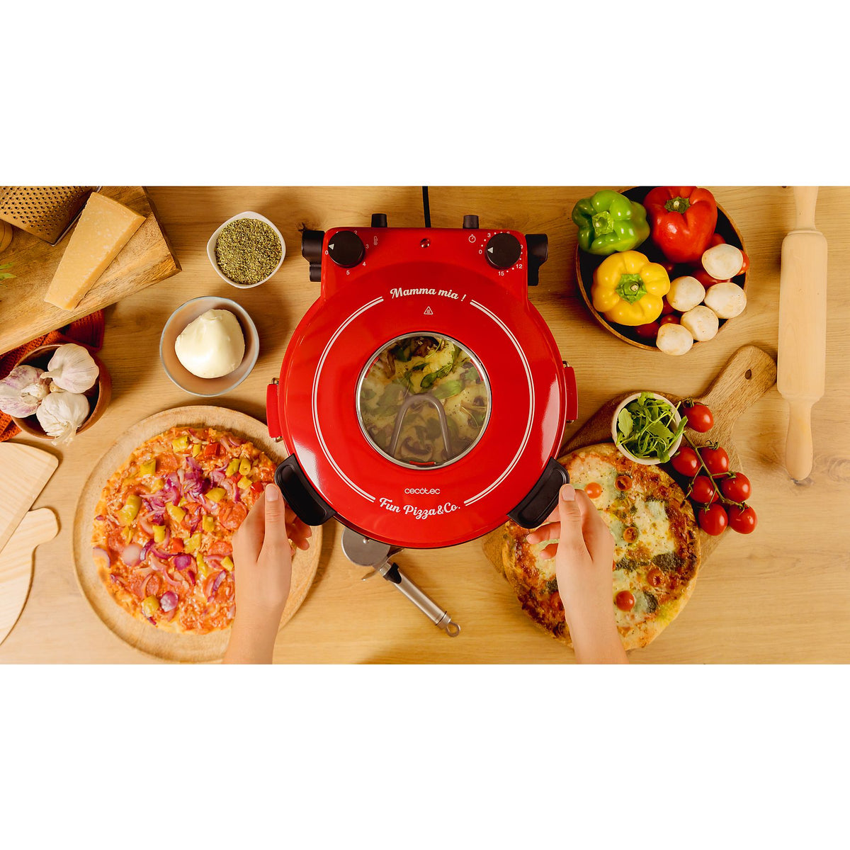GRILL CECOTEC PIZZA&CO 1200W VENTANA 3826