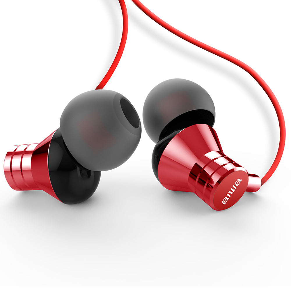 AURICULARES AIWA ESTM50RD CONEX 3,5 MICRO RED