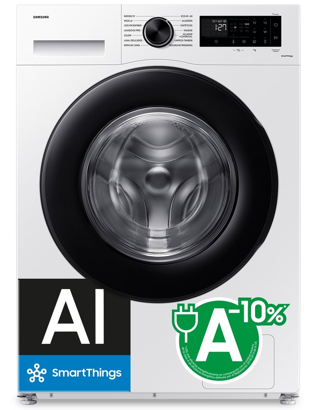 Lavadora Samsung WW90CGC04DAE/EC 9 kg 1400 rpm Blanca – imagen principal