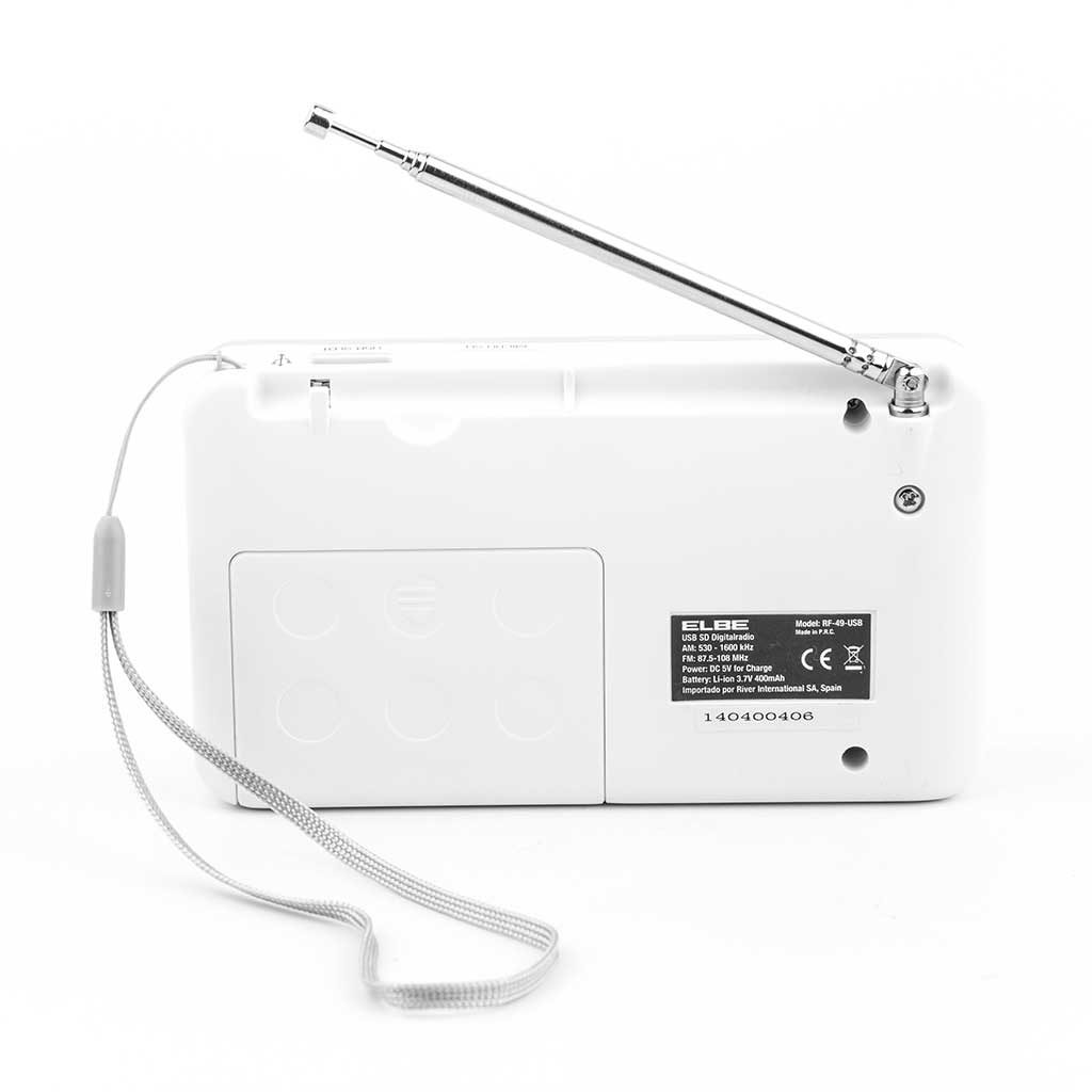 RADIO DIGITAL ELBE RF49USB FM MP3 USB SD BATERIA