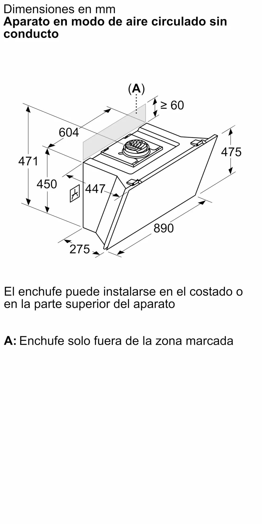 CAMP. BOSCH DWK91LT60 90CM 1007m3h A+
