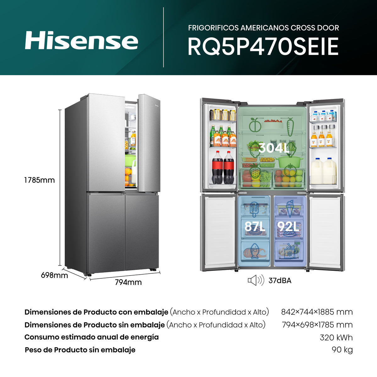 Hisense RQ5P470SEIE – vista frontal