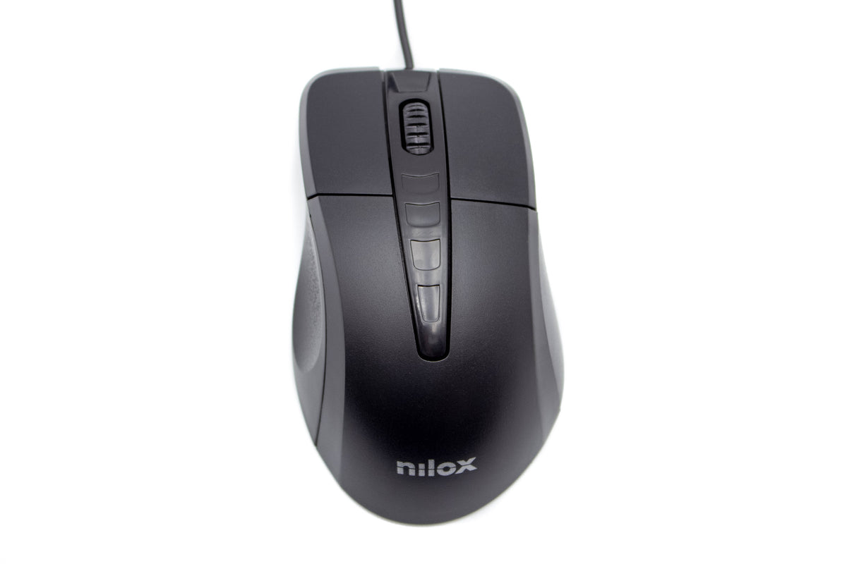 RATON NILOX USB ERGONOMICO 1000 DPI NEGRO