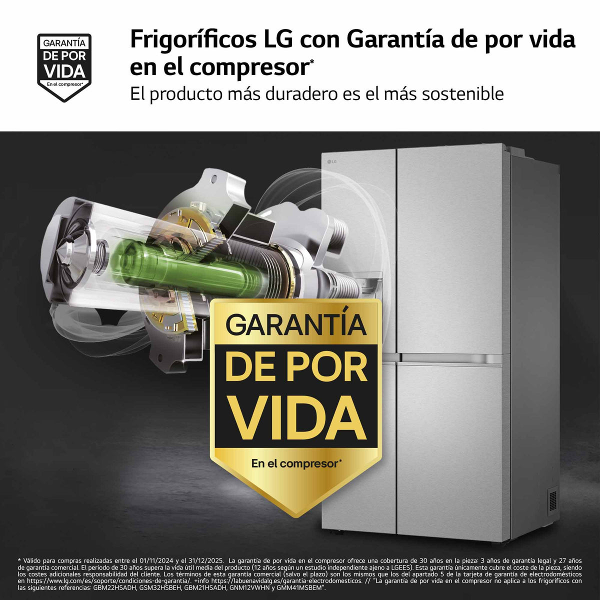 FRI. LG GSLE91MBAC 179x91 635L INOX DISP METALF