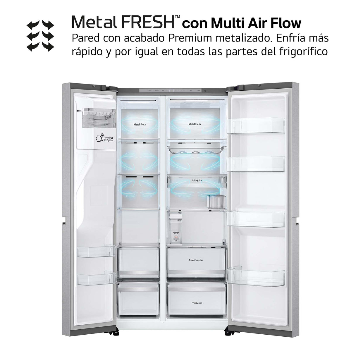 FRI. LG GSLE91MBAC 179x91 635L INOX DISP METALF