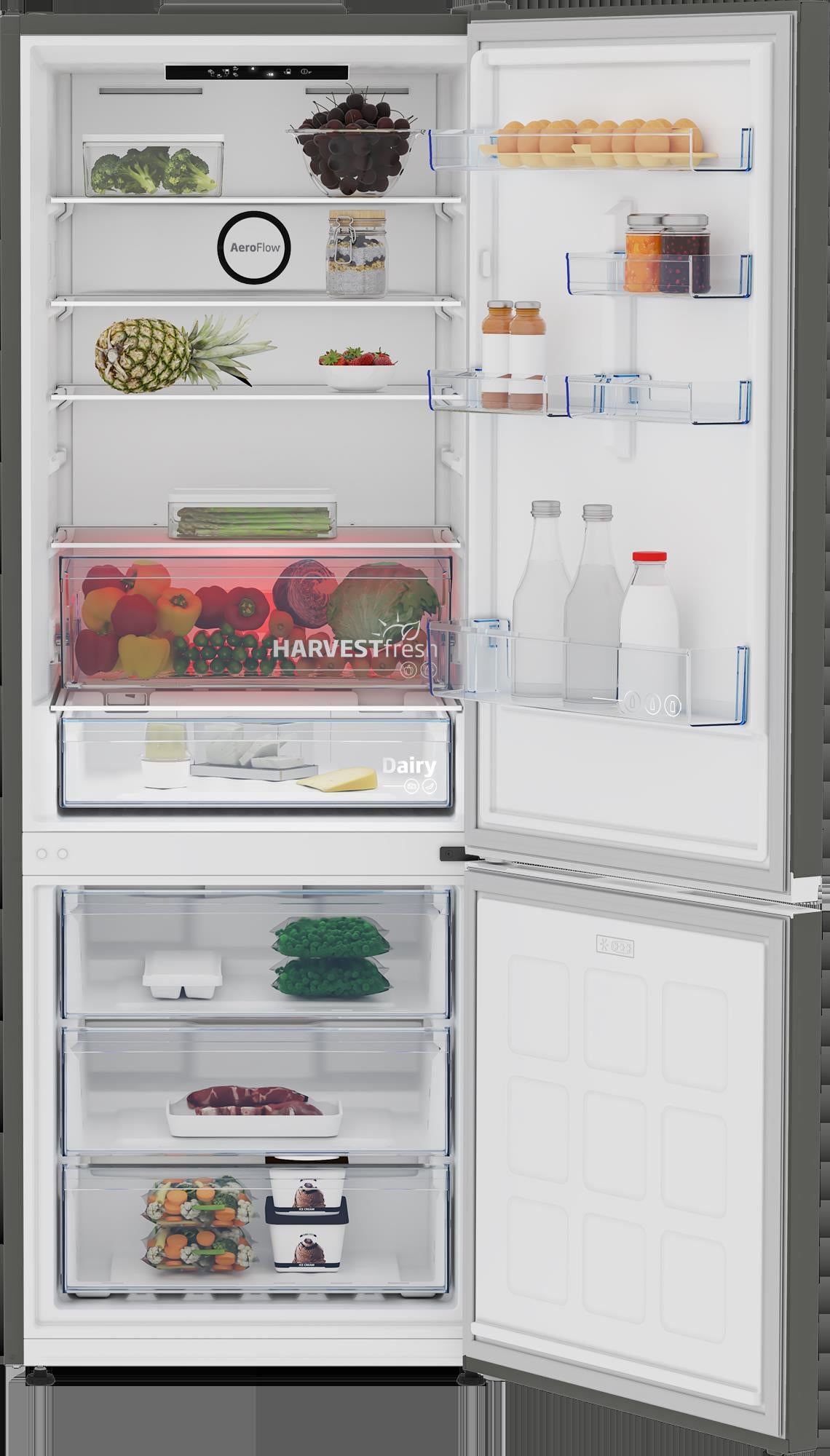 Frigorífico combi Beko B3RCNE564HG – vista lateral