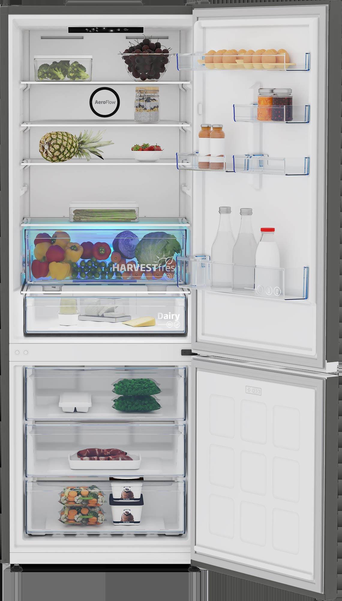 Frigorífico combi Beko B3RCNE564HG – equipamiento interior
