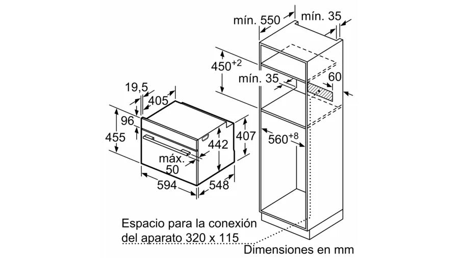 HORNO BALAY 3CB5159B3 47L MULT CRIST BCO 45CM