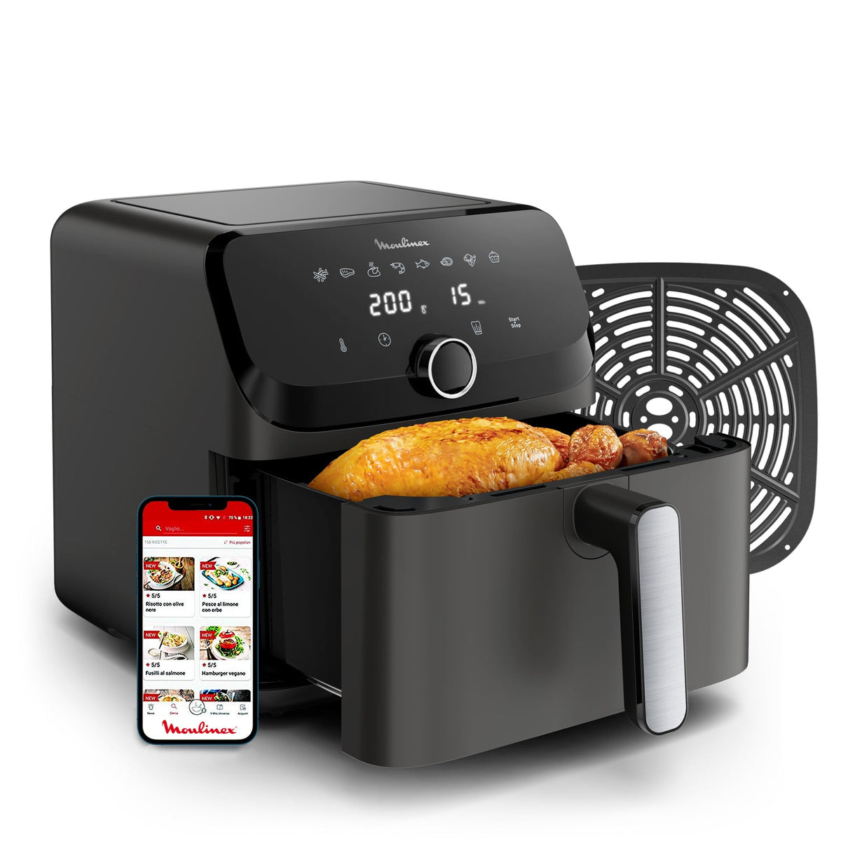 FREIDORA AIRE MOULINEX EZ855H EASYFRY 7,5L 8PRG