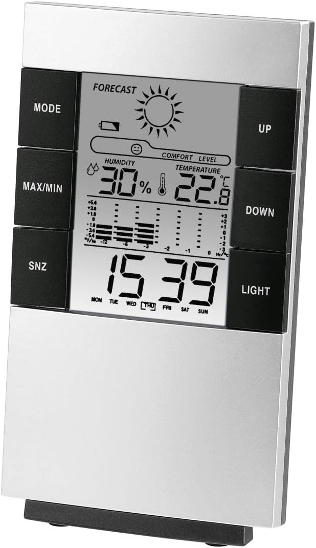 EST. METEOROLOGICA HAMA 00186379 TH-200 PLATA INT