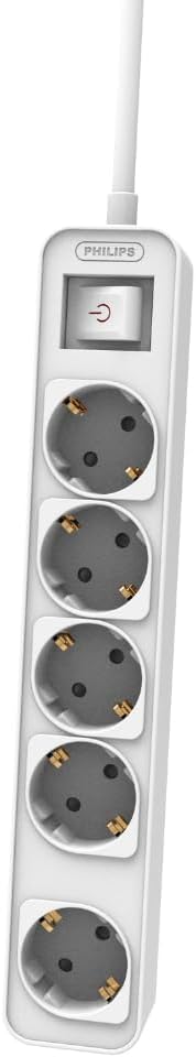 REGLETA PHILIPS 5 TOMAS SCHUKO 1,5M BLANCO