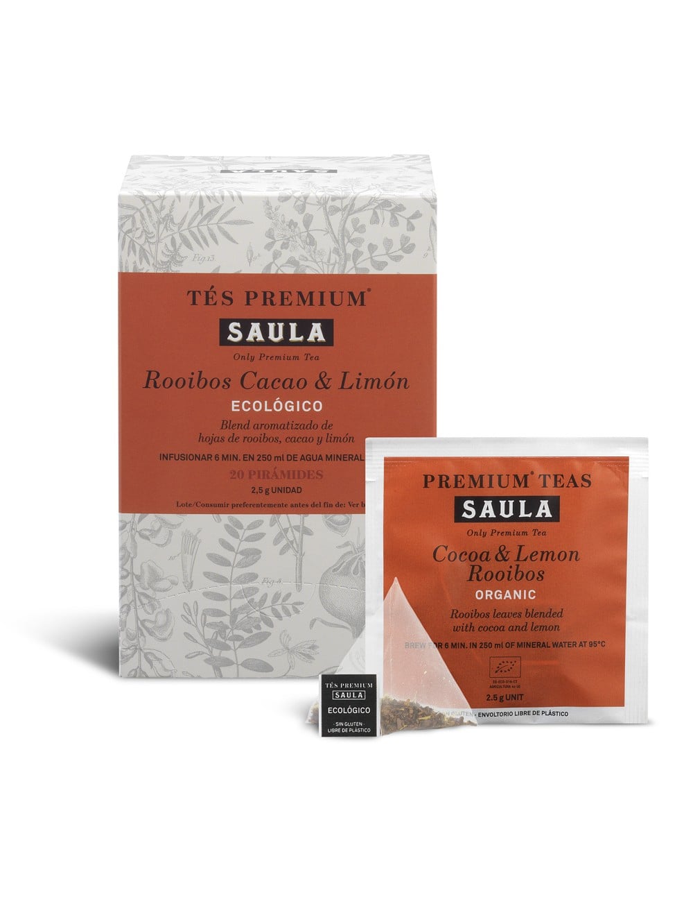 ESTUCHE SAULA ROOIBOS CACAO & LIMÓN C20UD