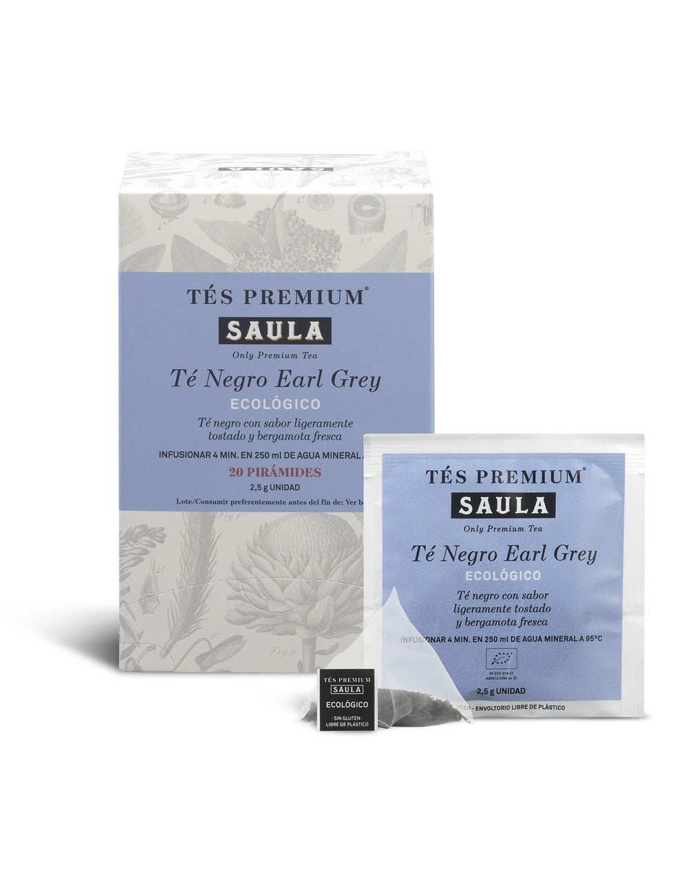 ESTUCHE SAULA TE NEGRO EARL GREY PIRAMIDES C20UD