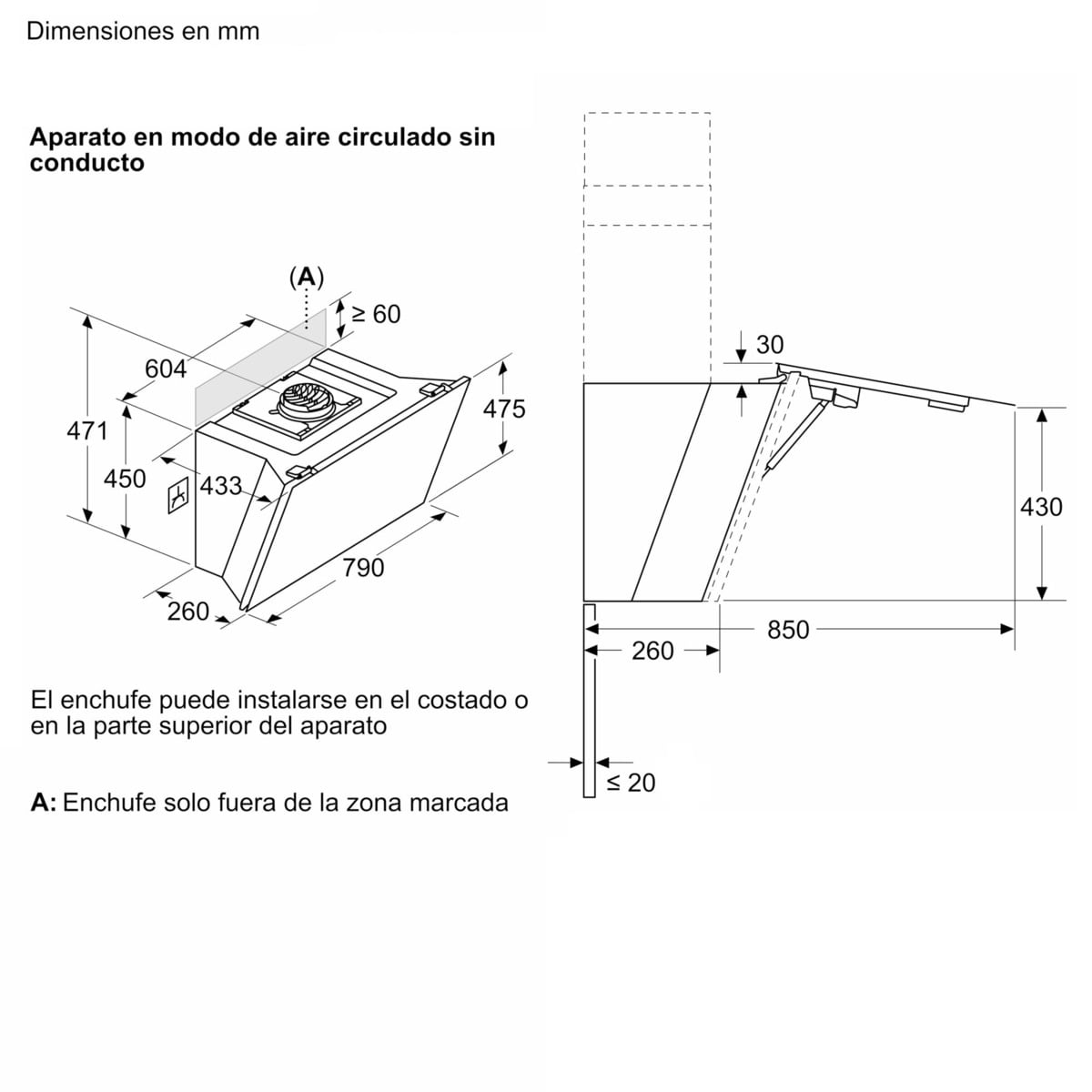 CAMP. BOSCH DWK81AN20 915m3h 80CM CRISTAL BLANCO
