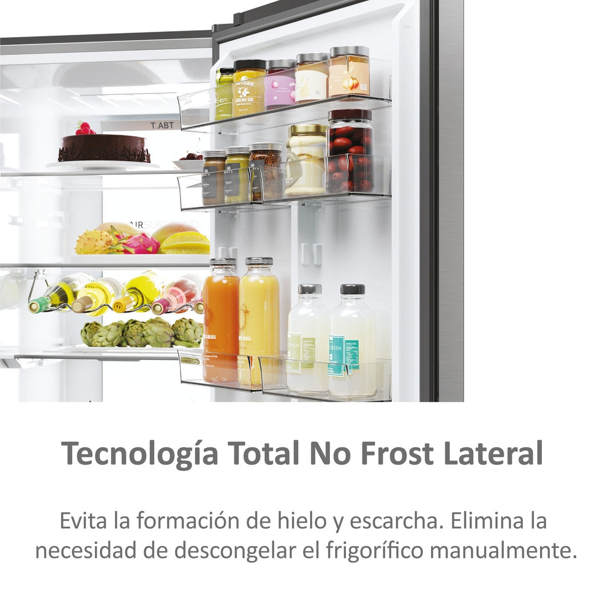 Frigorífico combi Haier HTW7620ANMG – detalle del congelador