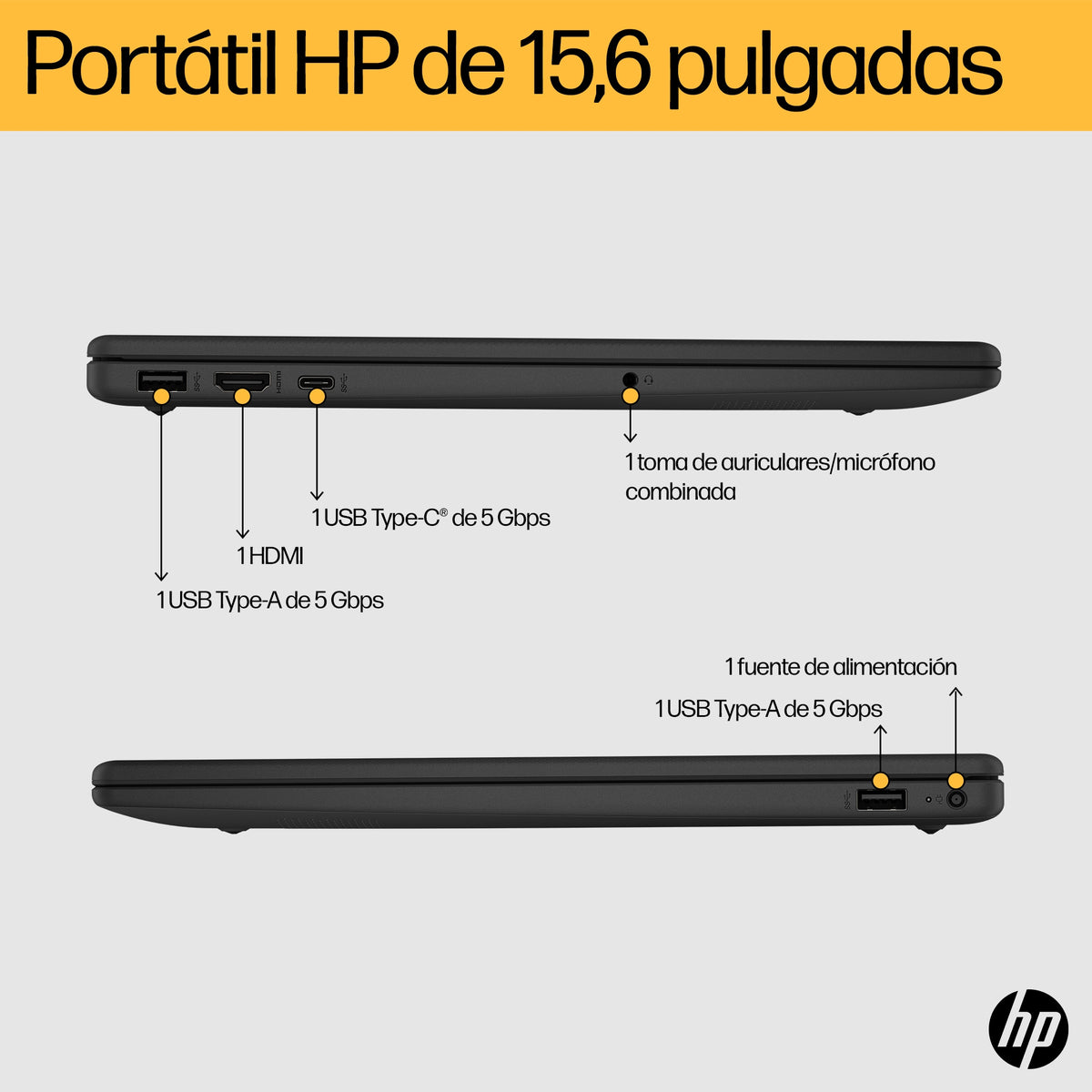 PORTATIL HP 15-FC0088NS RYZEN 3 8GB 256SSD 15,6"