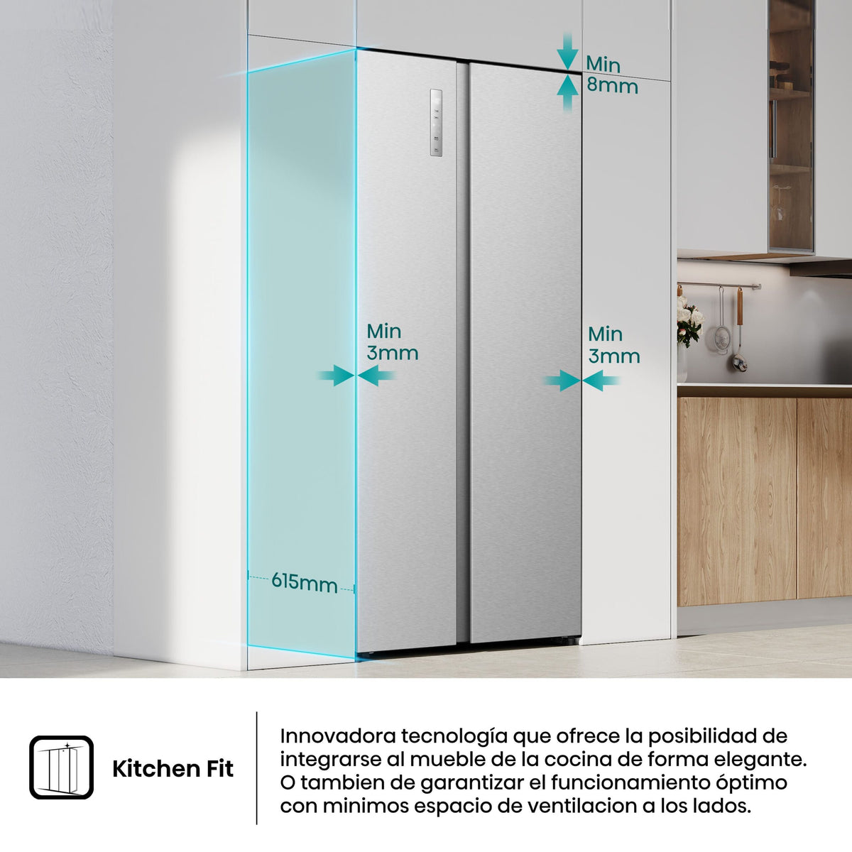 Hisense RS3P538NAIE – cajones y baldas