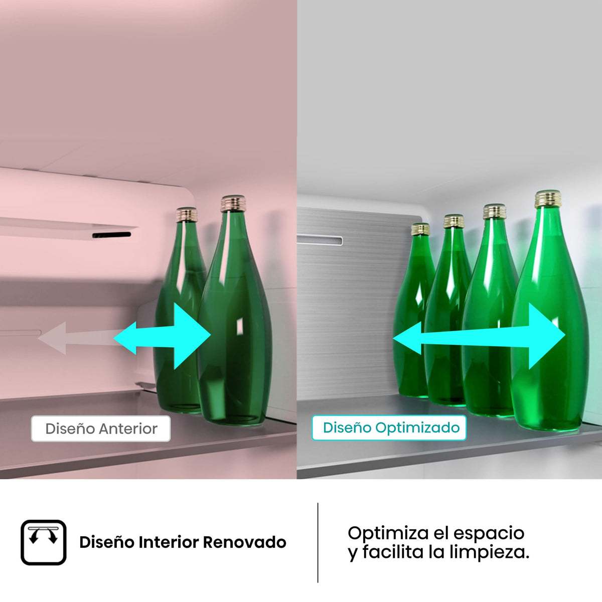Hisense RS3P538NAIE – detalle de acabado inox
