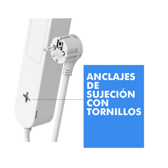 REGLETA SILVERSANZ 5 TOMAS BLANCA INTERRUPTOR 1.5M