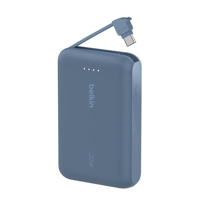 POWERBANK BELKIN 10K CABLE INTEGRADO USB C 20W AZ