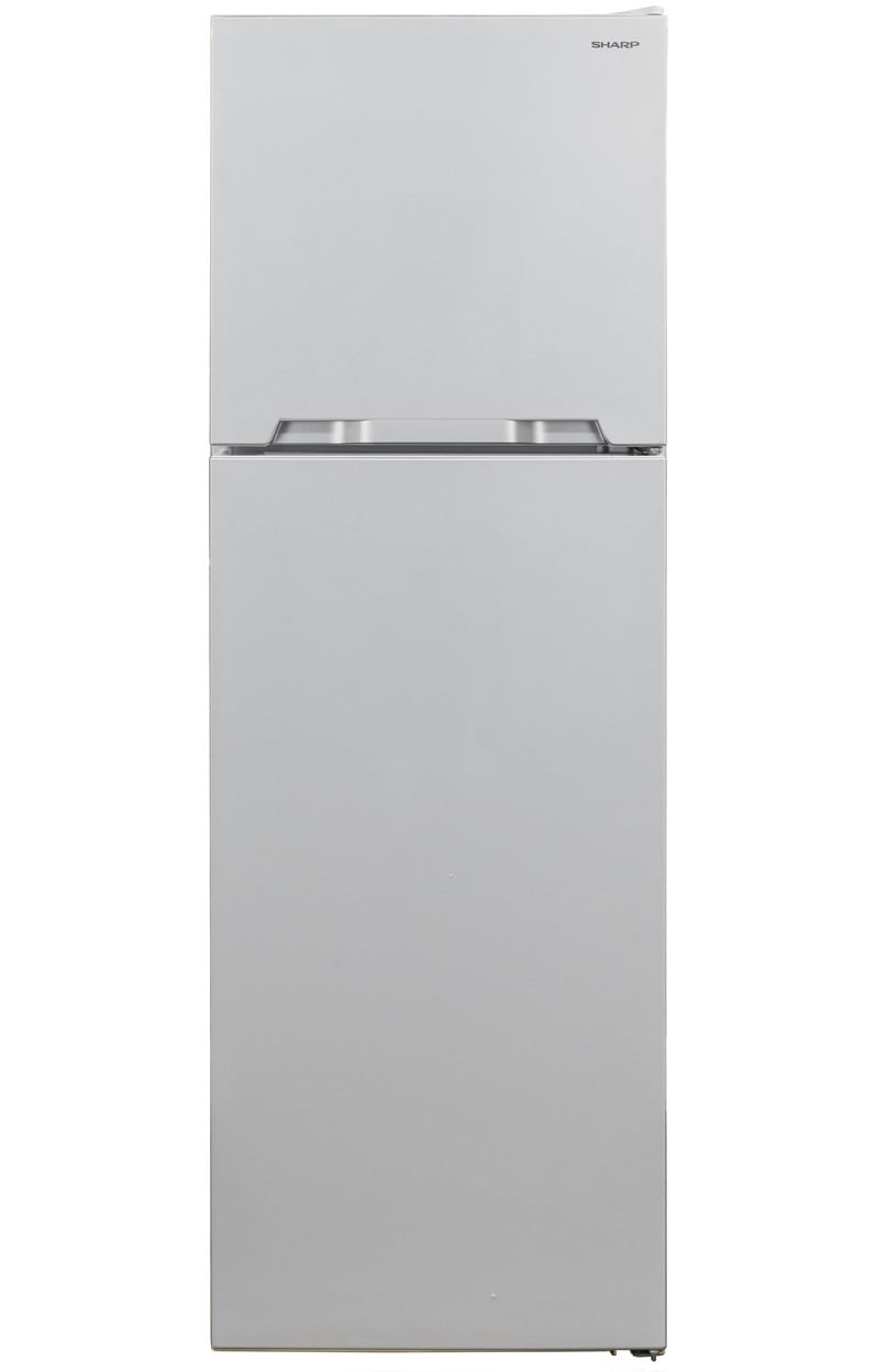 Frigorífico Sharp SJFTA03ITXWEES blanco de dos puertas, vista exterior frontal cerrada