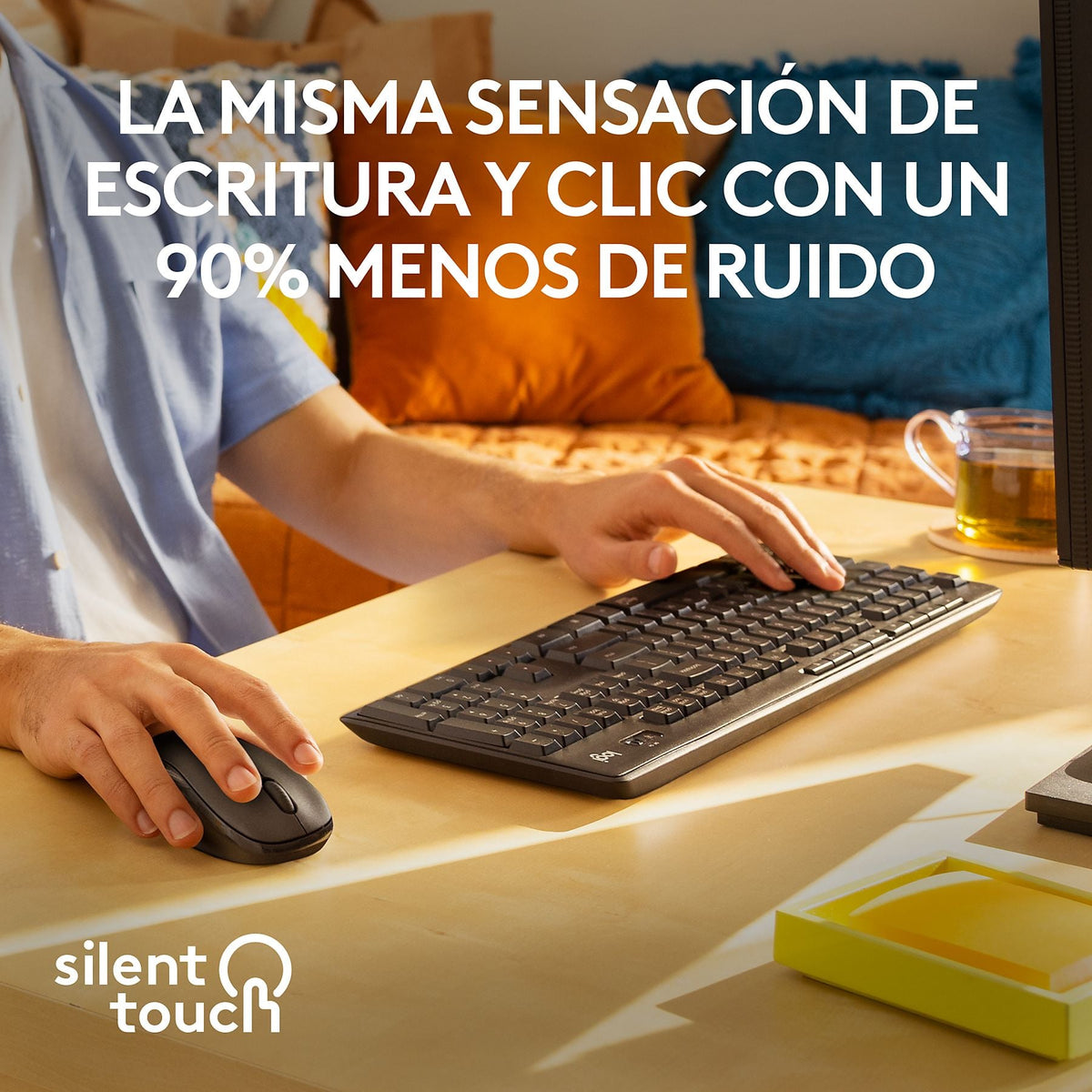 TECLADO + RATON LOGITECH MK295 WIRELESS USB SILENT