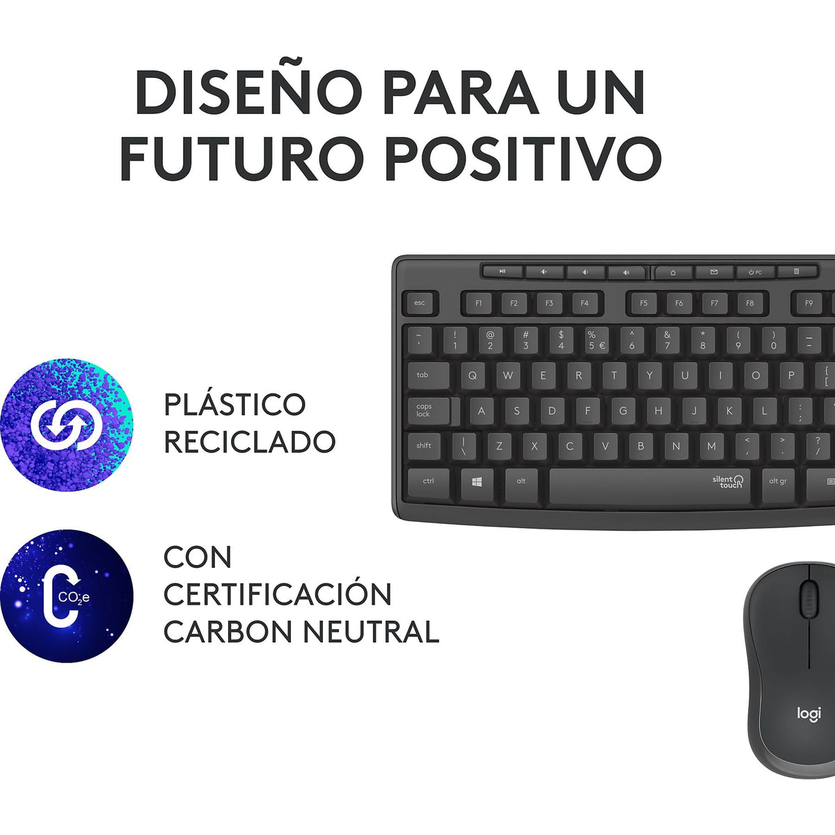 TECLADO + RATON LOGITECH MK295 WIRELESS USB SILENT