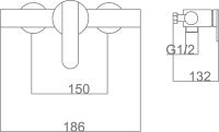 GRIFO IMEX KIT DUCHA MONOM. ROMA OC BDR001-5OC