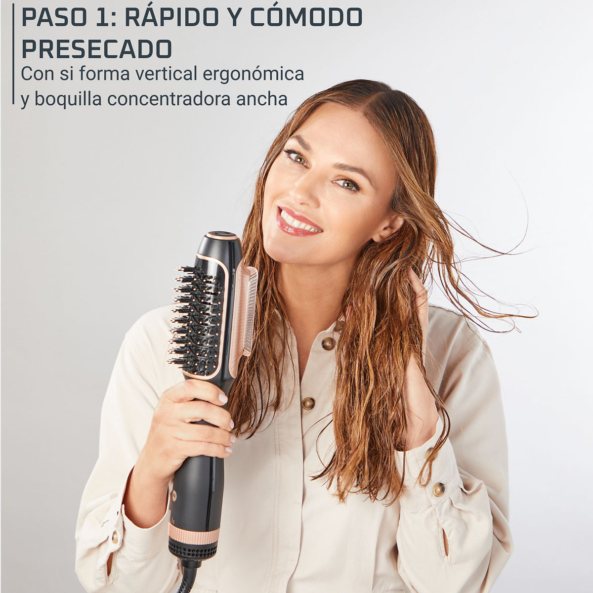 SECADOR ROWENTA CF9840 2EN1 CEPILLO 1200W IONICO