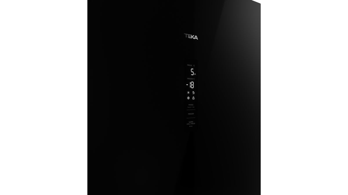 Frigorífico combi Teka RBF 88670 GBK – detalle de conservación y equipamiento