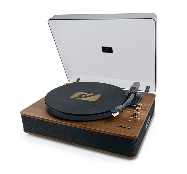 GIRADISCOS ESTEREO MUSE MT-106BT MADERA