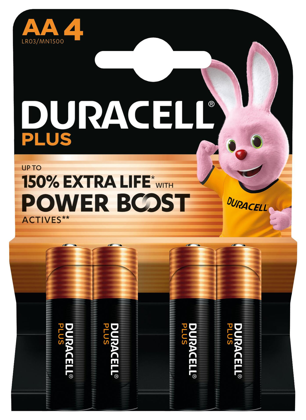 PILA DURACELL ALCALINA PLUS PBA AA LR06 K4 1 BL