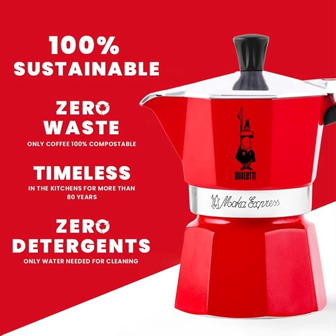 CAFET. ITALIANA BIALETTI MOKA EXPRESS RED 6T