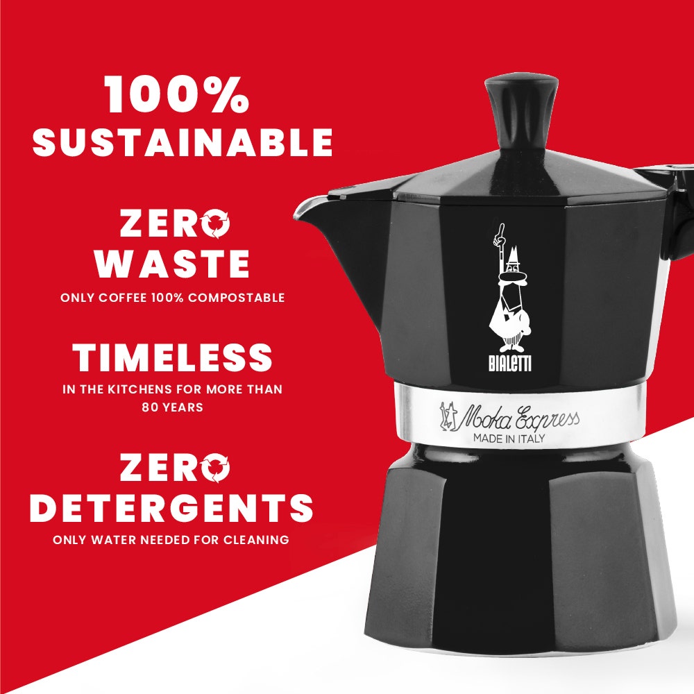 CAFET. ITALIANA BIALETTI NEW MOKA INDUC BLACK 4T