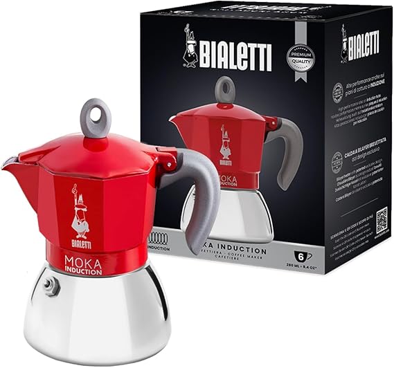 CAFET. ITALIANA BIALETTI NEW MOKA INDUCTION RED 6T