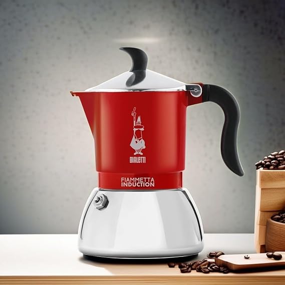 CAFET. ITALIANA BIALETTI FIAMMETTA INDUCTI RED 4T