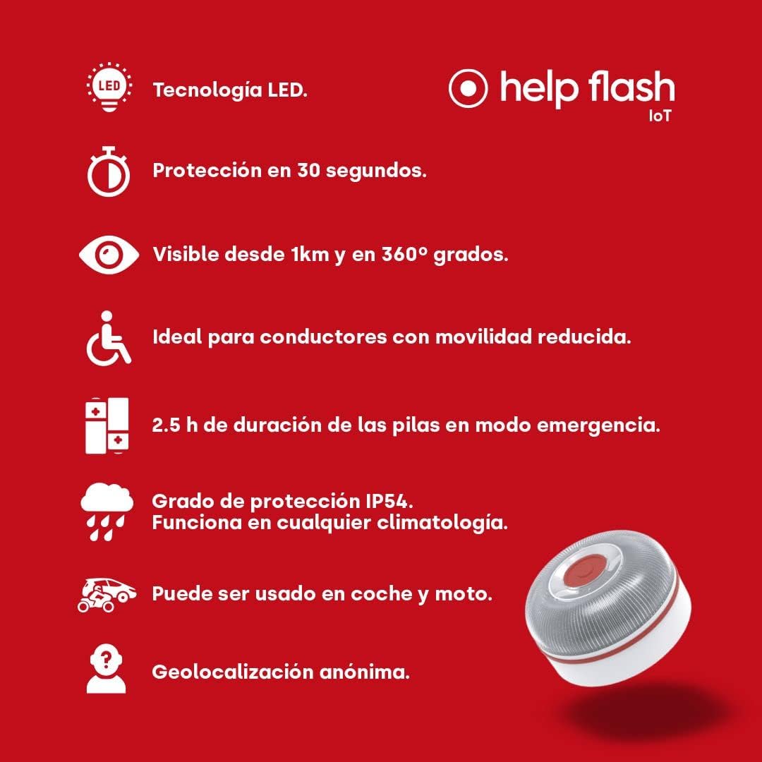 BALIZA GEOLOCALIZABLE HELP FLASH IoT V16 PD-000064